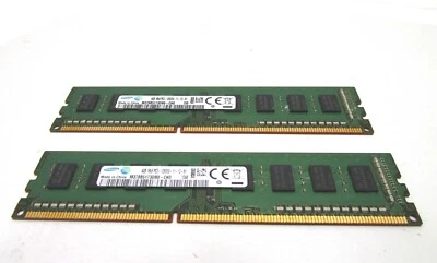 8GB - Lot of 2 SAMSUNG M378B5173DB0-CK0 4GB PC3-12800U DDR3 1600MHz Memory - Image 1 of 3