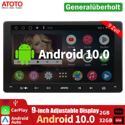 ATOTO A6 PF Android 9" Autoradio Navi Carplay Android Auto MirrorLink ChatGPT-AI - Bild 1 von 4