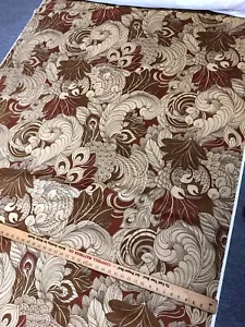 vintage velveteen drapery material, MCM brown, Russet, BTY Home and home Reserve - Picture 1 of 9