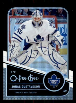 2011-12 O-Pee-Chee Black Rainbow #426 Jonas Gustavsson Maple Leafs 083/100 - Image 1 of 2