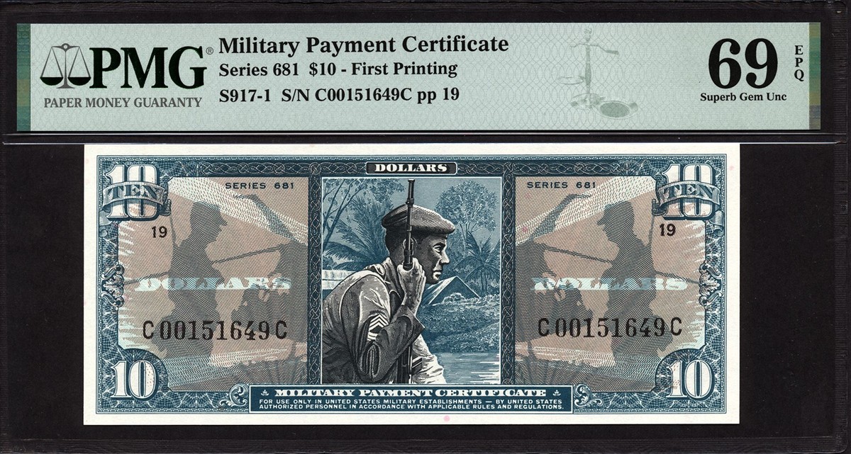 PMG $10 US Military Payment Certificates for sale | eBay