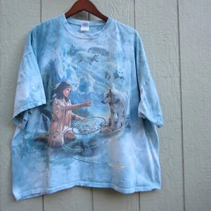 The Mountain Shirt Herren 3XL Gildan Indianerin Wölfe Traumfänger - Bild 1 von 12