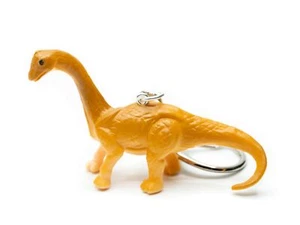 Diplodocus Keychain Charm Key Ring Dino Dinosaur Light Brown - Picture 1 of 4