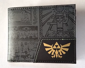 Legend of Zelda poly leather wallet dark brown **US Seller** - Picture 1 of 4