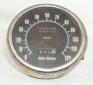 Original Harley Shovelhead Speedometer 120 mph Vintage Good Shape Old 540ar01 - Picture 1 of 8