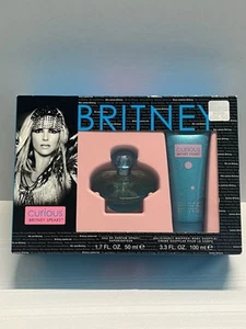 Vtg Britney Spears Curious Perfume Gift Set: 1.7 eau de parfum 3.3 oz Body Cream - Picture 1 of 8