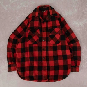 Vintage 60s Montgomery Ward Checked Hemd Jacket L Herren rot kariert - Bild 1 von 6