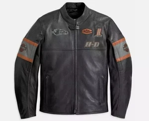Men Harley-Davidson Black Screaming Eagle Jacket Real Cowhide Leather Jacket - Picture 1 of 6
