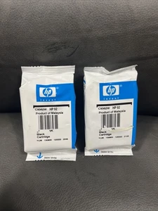 NEW GENUINE HP 92 Black Ink Cartridge (HP C9362WN) C9362W FAST FREE SHIP 2 Pack - Picture 1 of 2