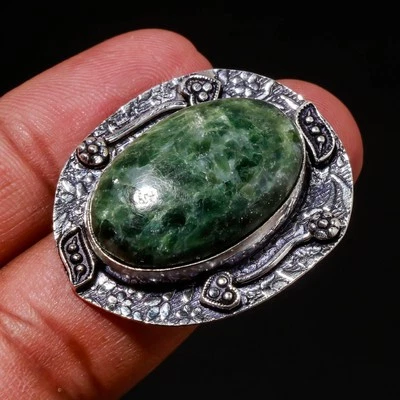 Seraphinite Gemstone Handmade Fashion Ethnic Antique Gift Jewelry Ring 7" SR 587 - Image 1 of 4