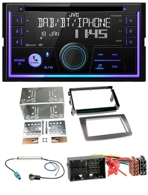 JVC MP3 USB 2DIN DAB Bluetooth CD Autoradio für Alfa Romeo Mito ab 14 955 silber - Bild 1 von 4