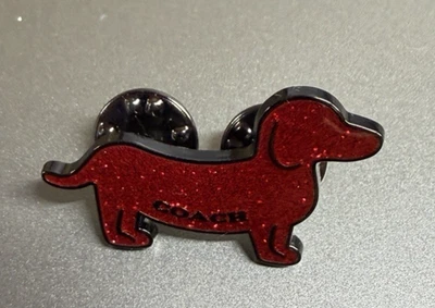 Coach Glitter Enamek Dachshund Pin - Image 1 of 4