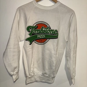 Vintage Tombstone Pizza Sweatshirt Crewneck Promo Size S Made In USA 80s Advert - Bild 1 von 12