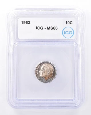 1963 Roosevelt Dime MS66 ICG Beautiful Tone *9390 - Image 1 of 3