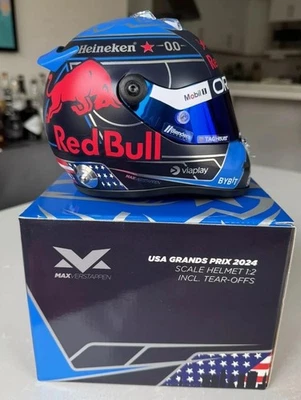 Max Verstappen 1:2 Helmet USA 2024 Special Edition - Vegas Miami Austin Red Bull - Image 1 of 4