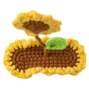 Barrettes Clip Hairpin Crocheted Ornaments Sunflower Hairpin for Women Girls - Picture 1 of 9