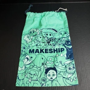 Makeship Blue Drawstring Teal BAG REPLACEMENT for Limited Edition Plush 10"x15"  - Picture 1 of 5