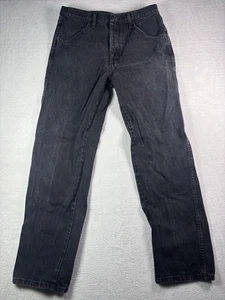 Rustler Jeans Mens 34x32 Black Denim Pants Regular Fit Workwear Casual Cotton - Picture 1 of 6