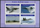 Chad 2019 MNH Russian Military Aviation Aircraft 4v M/S I Stamps