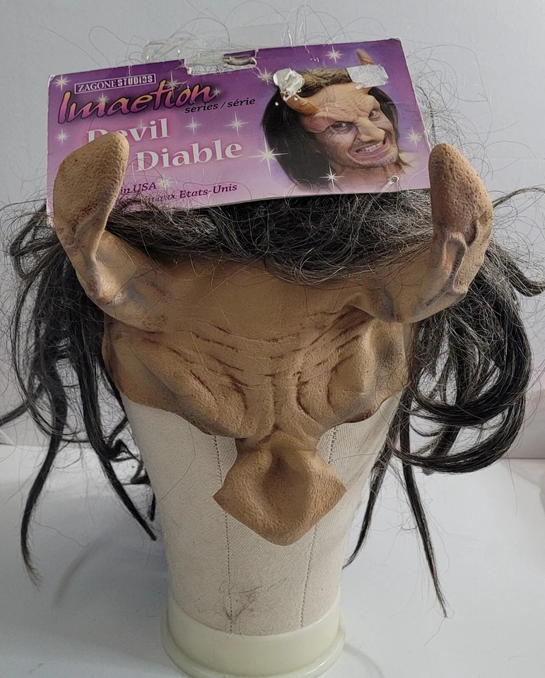 Zagone Studios Mask Devil Diable Halloween Cosplay Vtg Made In USA New Unused - Image 1 of 4