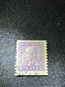 1921 Sweden King Gustav V 20 Ore Violet Collectible Vintage Rare Stamp - Picture 1 of 9