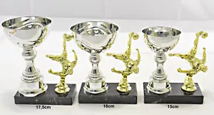 Trofeo de fútbol / copa juego de 3 o individual incl. etiqueta - Imagen 1 de 2