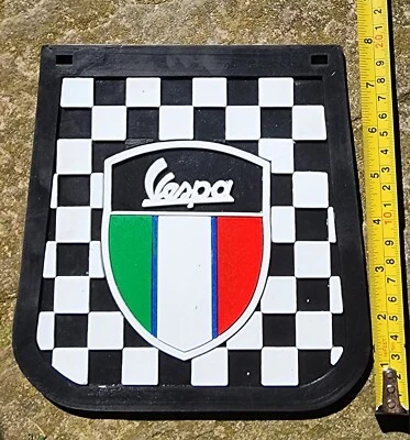 Mud Flap Piaggio Vespa Lambretta Vintage Look Mudflap italian Logo - Image 1 of 4