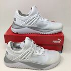 Puma Girls Pacer Future Sneaker Athletic White Silver Gym Kids Eur 32 1C M New