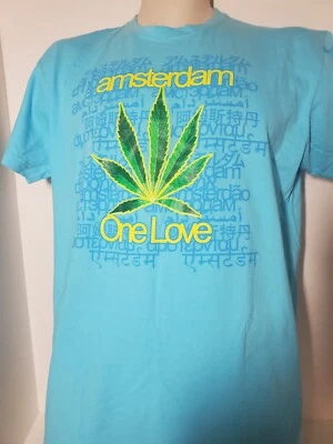 Amsterdam One Love Marijuana Weed T-shirt Cloud Aesthetic Size Medium M Foto 1 de 2