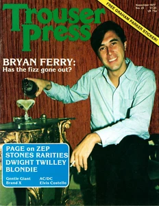Trouser Press Magazine November 1977 Roxy Music Ferry Led Zeppelin Blondie ACDC - Picture 1 of 2