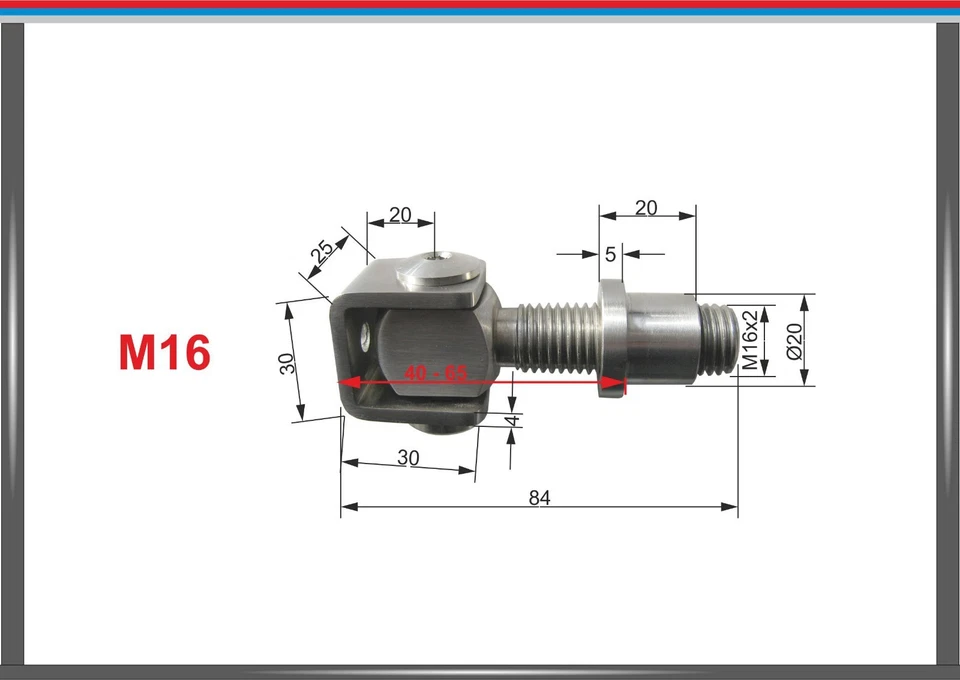 Torband Edelstahl V2A M16 Scharnier Tor Tür Torantrieb Anschweißband Scharnier - Bild 1 von 1