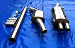 Edelstahl Auspuffanlage Gruppe Gr A VW Golf 3 VR6 GTI 16V Sportauspuff EG 2x54 - Bild 1 von 3