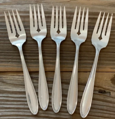 ONEIDA - PLATO PURITANO (1911) ST REGISTRA - JUEGO DE 5 TENEDORES ENSALADA/POSTRE 6 1/8" Foto 1 de 4