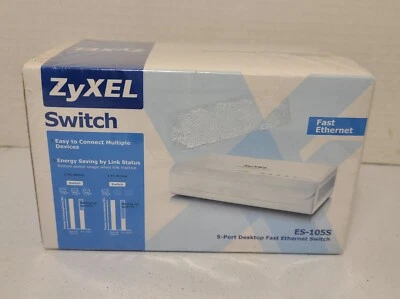 Zyxel ES-105S Desktop Fast Eternet Switch 5-Port ~New~ - Image 1 of 3
