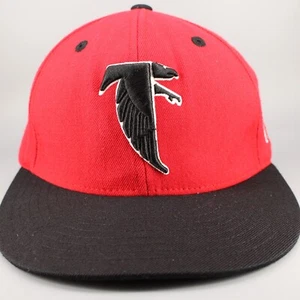 Atlanta Falcons Hat Cap Fitted 7 1/8 Red Black NFL Wool Mitchell & Ness Retro - Picture 1 of 11