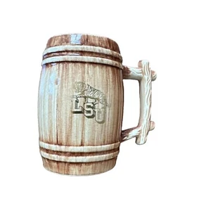 Vintage LSU Louisiana Tigers Antique Mug Stein Wood Porcelain Made In USA potter - Picture 1 of 4