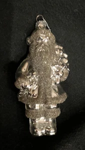 Mercury Glass Santa Christmas Ornament vintage - Picture 1 of 4
