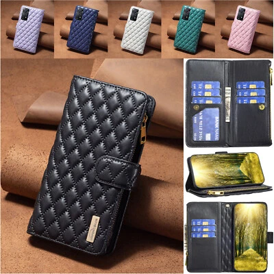 Zip Wallet Magnetic Leather Phone Case Cover For Xiaomi Mi 12 Redmi Note 11 10 9 - Image 1 of 4