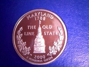 2000 S 25C Maryland Proof 50 States Quarter **Free Shipping** - Picture 1 of 2