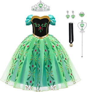Anna Princess Dress for Girls Costume Party, Birthday Outfit + Accessories - Picture 1 of 18