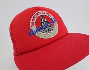 Cappello berretto Washington DC The Nations Capital maglia schiuma snapback camionista vintage - Foto 1 di 7