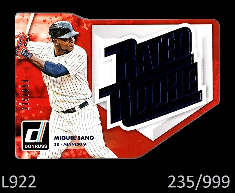 1-2016 PANINI DONRUSS DIE CUT RATED ROOKIE MIGUEL SANO TWINS 235/999 - Image 1 of 1