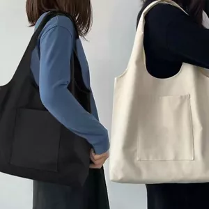 Bolsos de supermercado grandes premium de algodón de lona bolsa de compras bolsos de comprador - Imagen 1 de 7