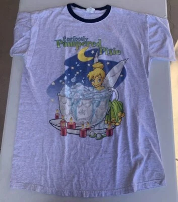 Camiseta De Colección Años 90 Disney World Tinker Bell Estampado Grande Noche Talla Única Peter Pan 00s Foto 1 de 4