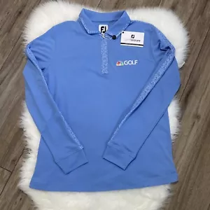 NEW Foot Joy Golf Leisure Womens Pique Long Sleeve Shirt NBC Golf Medium - Picture 1 of 13