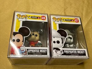 2 of Funko Pop! Disney 90 Yrs Apprentice 426 & Firefighter Mickey Mouse 427/Case - Picture 1 of 6