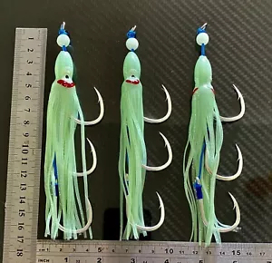 3X BKK Triple gang Lumo Assist Hooks Octo Jig Replacement Snapper Dhu Kingfish - Picture 1 of 4
