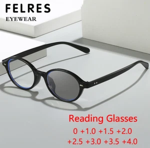 Mujeres Marco Pequeño Ovalado Fotocromático Gafas de Lectura Exterior Sombra Gafas de Sol Nuevas - Imagen 1 de 20