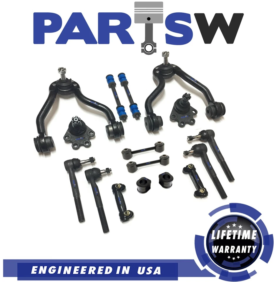 Kit de suspensión de 16 piezas para brazo de control Yukon Blazer Tahoe, barra estabilizadora delantera y trasera Foto 1 de 3