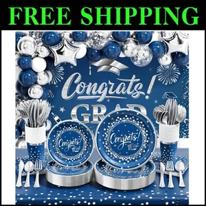 High-Quality 2025 Graduation Party Supplies - 245 PCS for 25 Guests to Celebrate - Picture 1 of 10